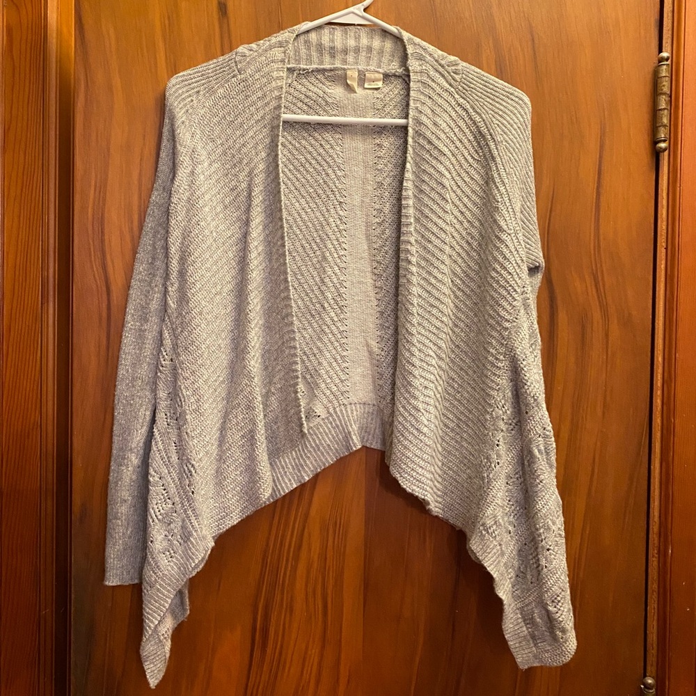 Moth Gray Ribbed Cardigan - Picture 2 of 3